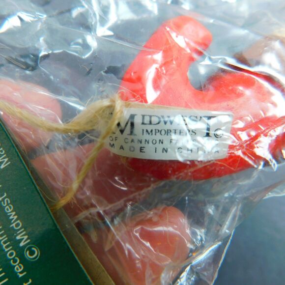 Midwest of Cannon Falls Wood Santa Ornaments Lot of 3 Vintage Carved Long NEW 7" - Picture 4 of 7